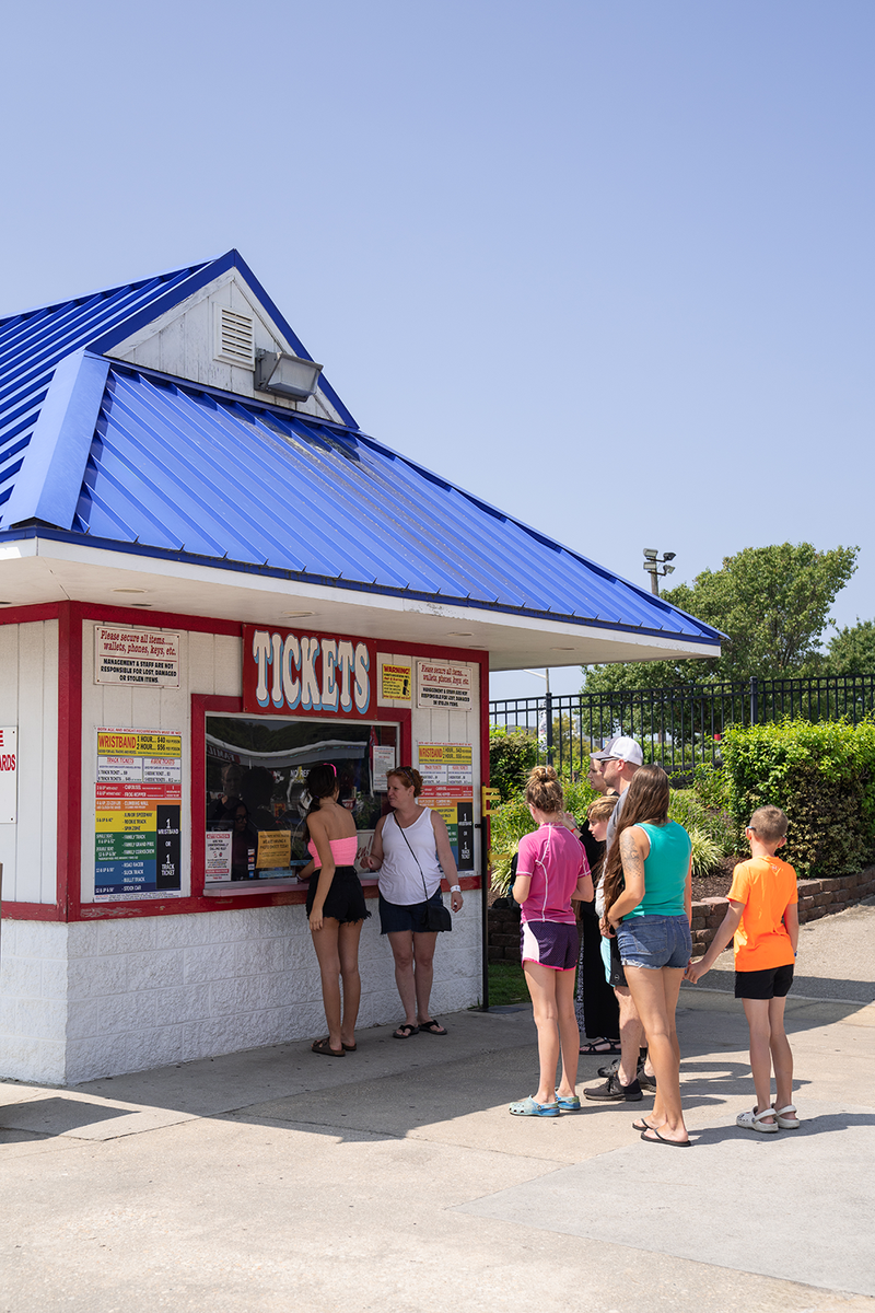 ticket booth at Baja Amusements in Ocean City, MD